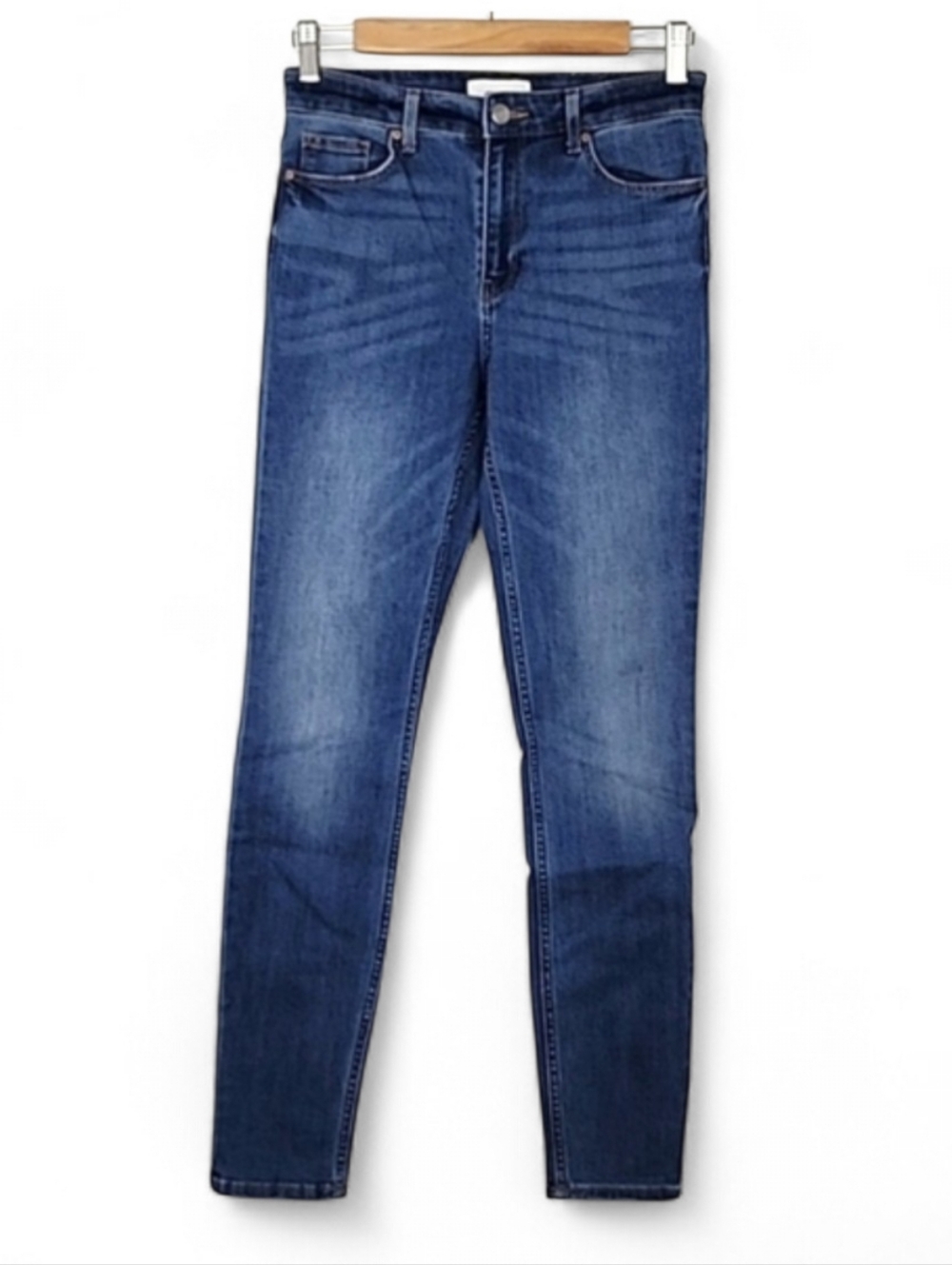 H&M Women's Denim Blue Faded Skinny Jeans Stretch Size 4